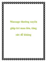 Massage thường xuyên giúp trẻ mau lớn, tăng sức đề kháng docx