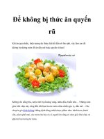 Để không bị thức ăn quyến rũ pot