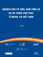 Nghiên cứu về Giới, Nam tính và Sự ưa thích con trai ở Nepal và Việt Nam docx