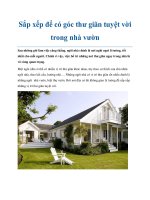 Sắp xếp để có góc thư giãn tuyệt vời trong nhà vườn docx