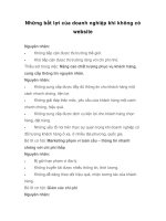 Những bất lợi của doanh nghiệp khi không có website potx