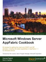 Microsoft Windows Server AppFabric Cookbook doc