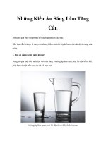 Những Kiểu Ăn Sáng Làm Tăng Cân doc