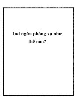 Iod ngừa phóng xạ như thế nào? ppt