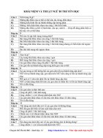 Khái niệm thuật ngữ di truyền học