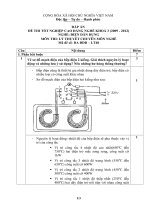 đáp án đề thi lí thuyết tốt nghiệp khóa 3 - điện dân dụng - mã đề thi ddd - lt (48)