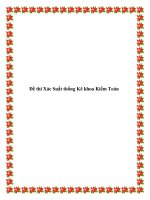 Đề thi Xác Suất thống Kê khoa Kiểm Toán ppt