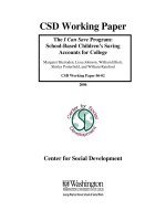 The I Can Save Program: School-Based Children’s Saving Accounts for College docx