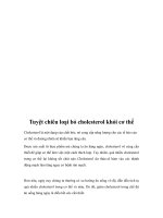 Tuyệt chiêu loại bỏ cholesterol khỏi cơ thể doc