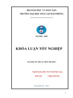 Đánh giá hiện trạng quản lý chất thải rắn sinh hoạt tại quận Hải An – Hải Phòng và đề xuất một số biện pháp nhằm nâng cao hiệu quả quản lý