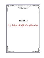 TIỂU LUẬN: Lý luận xã hội hóa giáo dục pdf