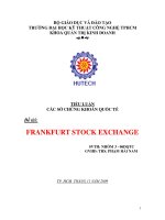 TIỂU LUẬN: FRANKFURT STOCK EXCHANGE potx