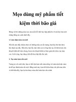 Mẹo dùng mỹ phẩm tiết kiệm thời bão giá docx