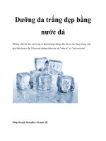 Dưỡng da trắng đẹp bằng nước đá pptx