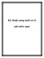 Kỹ thuật ương nuôi cá rô phi nước ngọt ppt