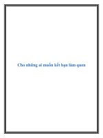 Cho những ai muốn kết bạn làm quen doc