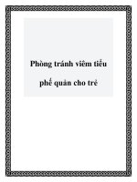 Phòng tránh viêm tiểu phế quản cho trẻ pdf