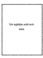 Xét nghiệm acid uric máu pot