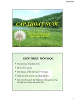 Tổng quan về hệ thống cấp thoát nước