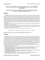 Pulmonary rehabilitation in multi-drug resistant tuberculosis (TB MDR): a case report potx