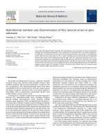 hydrothermal synthesis and characterization of tio2 nanorod arrays on glass substrates
