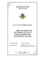 thiết kế khuôn ép đùn trong sản xuất nón bảo hiểm cho người đi xe máy