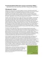 Transforming Medical Education: Lessons Learned from THEnet pot