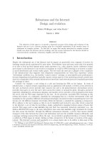 Robustness and the Internet: Design and evolution pdf