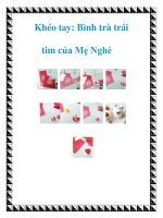 Khéo tay: Bình trà trái tim của Mẹ Nghé pot