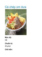 Cá chép om dưa ppt