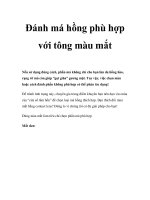 Đánh má hồng phù hợp với tông màu mắt pptx