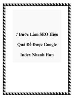 7 Bước Làm SEO Hiệu Quả Để Được Google Index Nhanh Hơn pdf