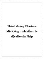 Thánh đường Chartres: Một Công trình kiến trúc độc đáo của Pháp potx