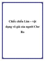 Chiếc chiếu Lùn – vật dụng vô giá của người Chơ Ro pdf