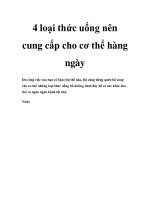 4 loại thức uống nên cung cấp cho cơ thể hàng ngày pdf