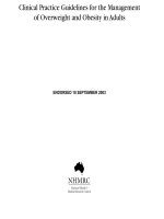 Clinical Practice Guidelines for the Management of Overweight and Obesity in Adults ppt