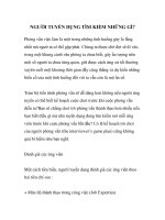 NGƯỜI TUYỂN DỤNG TÌM KIỀM NHỮNG GÌ? docx