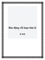 Báo động rối loạn tâm lý ở trẻ doc