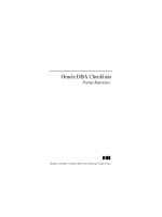 Oracle DBA Checklists Pocket Reference docx