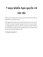 7 mẹo khiến bạn quyến rũ tức thì potx