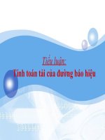 Tiểu luận: Tính toán tải của đường báo hiệu docx