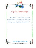 luận văn: Giá - chính sách giá trong kinh doanh lữ hành của công ty Du lịch - dịch vụ Tây Hồ (thực trạng và giải pháp thu hút khách) pot