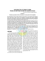 Khả năng tích lũy kẽm và cadimi trong các bộ phận của một số loại rau ăn quả doc