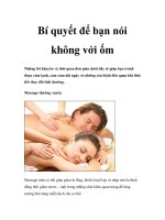 Bí quyết để bạn nói không với ốm ppt