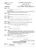 Đề thi và đáp án học sinh giỏi tinh thanh hóa môn toán lớp 12 năm 2005- 2006
