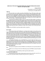ĐÁNH GIÁ VAI TRÒ CỦA HỘ GIA ĐÌNH TRONG PHỤC HỒI RỪNG PHÒNG HỘ ĐẦU NGUỒN VÙNG HỒ THỦY ĐIỆN HÒA BÌNH potx