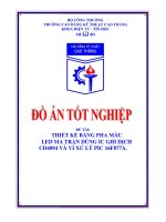 Luận văn: Thiết kế bảng pha màu Led ma trận dùng IC ghi dịch CD4064 và vi xử lý PIC 16F877A doc