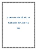5 bước cơ bản để bảo vệ tài khoản BitCoin của bạn pdf