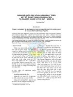Đánh giá bước đầu về khả năng phát triển một số giống thanh long nhập nội tại Gia Lâm - Hà Nội và Phủ Quỳ - Nghệ An potx