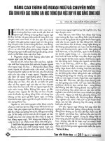 Báo cáo khoa học: Nâng cao trình độ ngoại ngữ và chuyên môn của sinh viên các trường đại học thông qua việc dạy và học bằng song ngữ potx